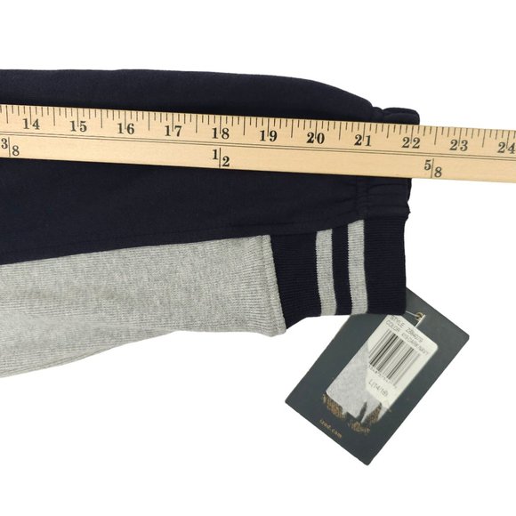 Izod Jeans Quarter Zip Pullover Sweatshirt Top Boys 14/16 Navy Blue Gray NEW - Picture 5 of 16